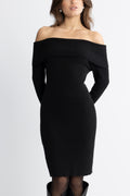 Iris Knit Mini Dress - Black