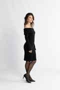 Iris Knit Mini Dress - Black