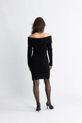 Iris Knit Mini Dress - Black