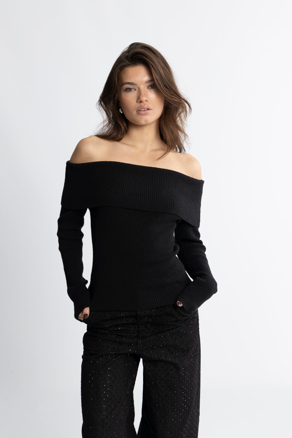Iris Knit Top - Svart