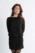 Colette Crystal Dress - Svart Silver