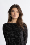 Colette Crystal Dress - Svart Silver
