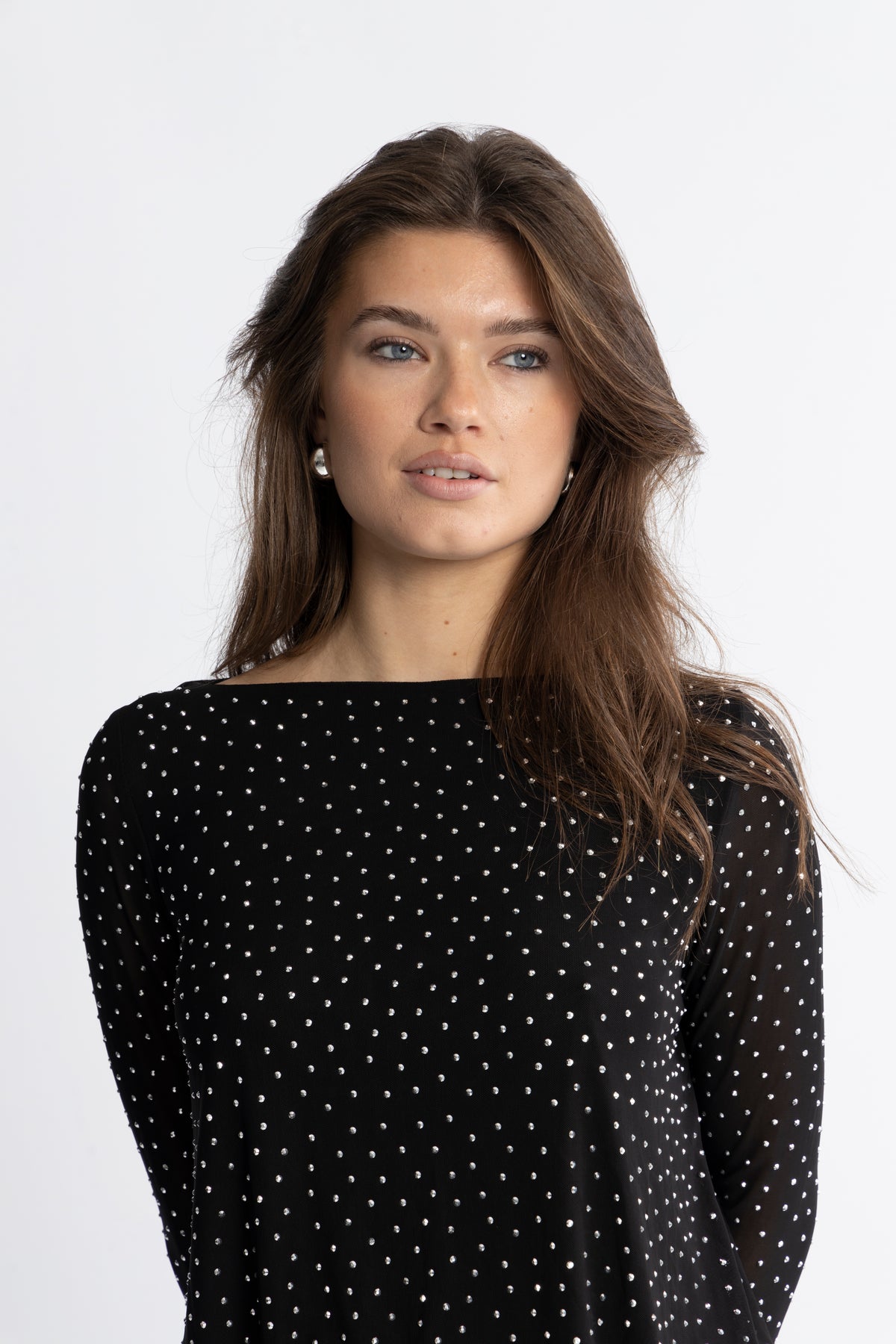 Colette Crystal Dress - Svart Silver