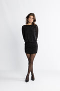 Colette Crystal Dress - Svart Silver