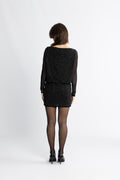 Colette Crystal Dress - Svart Silver