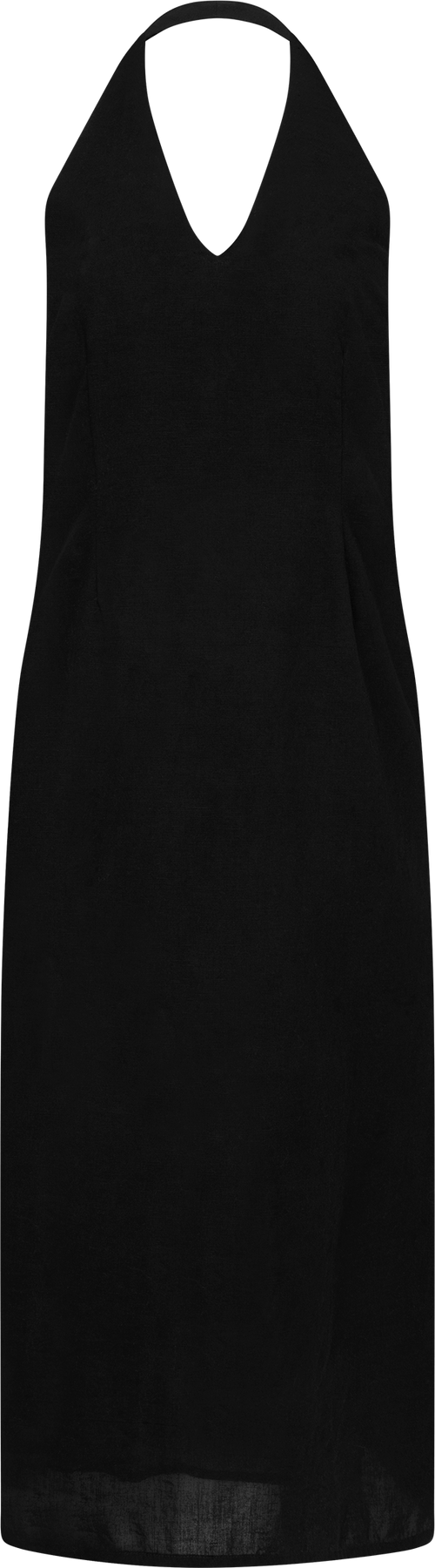 Anouk Woven Halterneck Dress - Svart