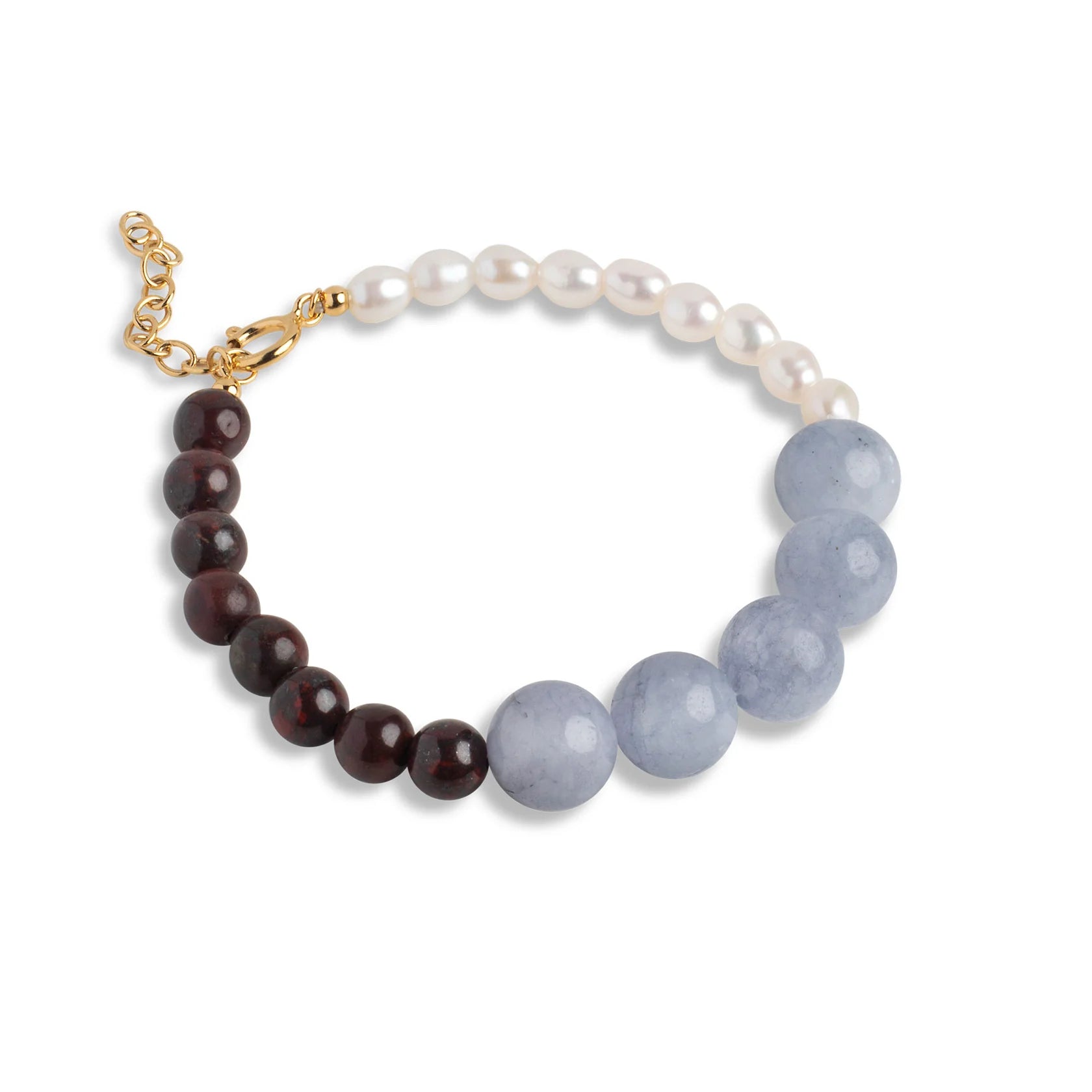 Marli Bracelet - Light Grey/Brown Pearls