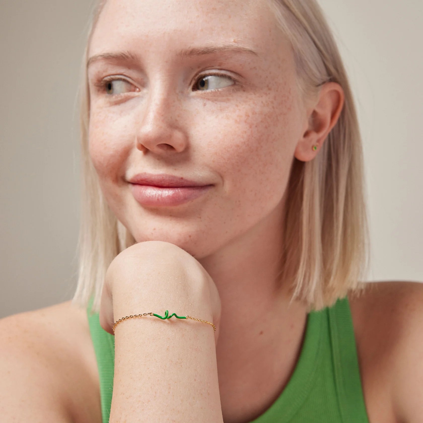 Twist Bracelet - Grass Green