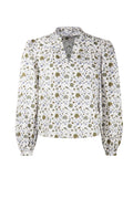Athena Blouse - White Harvest Print