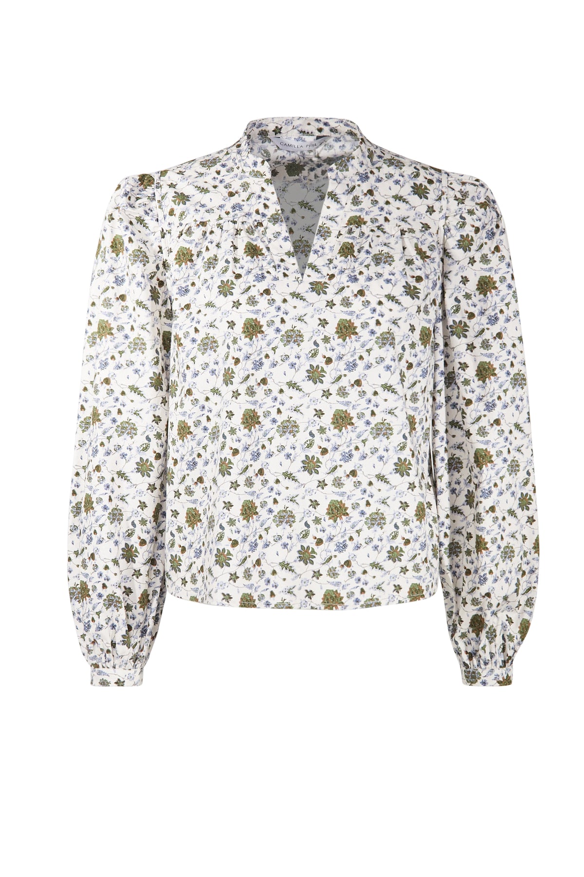 Athena Blouse - White Harvest Print