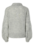 Yasluris Ls Wool Blend Knit Pullover - Ljusgrå Melange