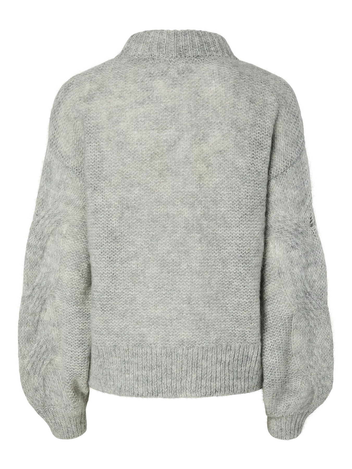 Yasluris Ls Wool Blend Knit Pullover - Ljusgrå Melange