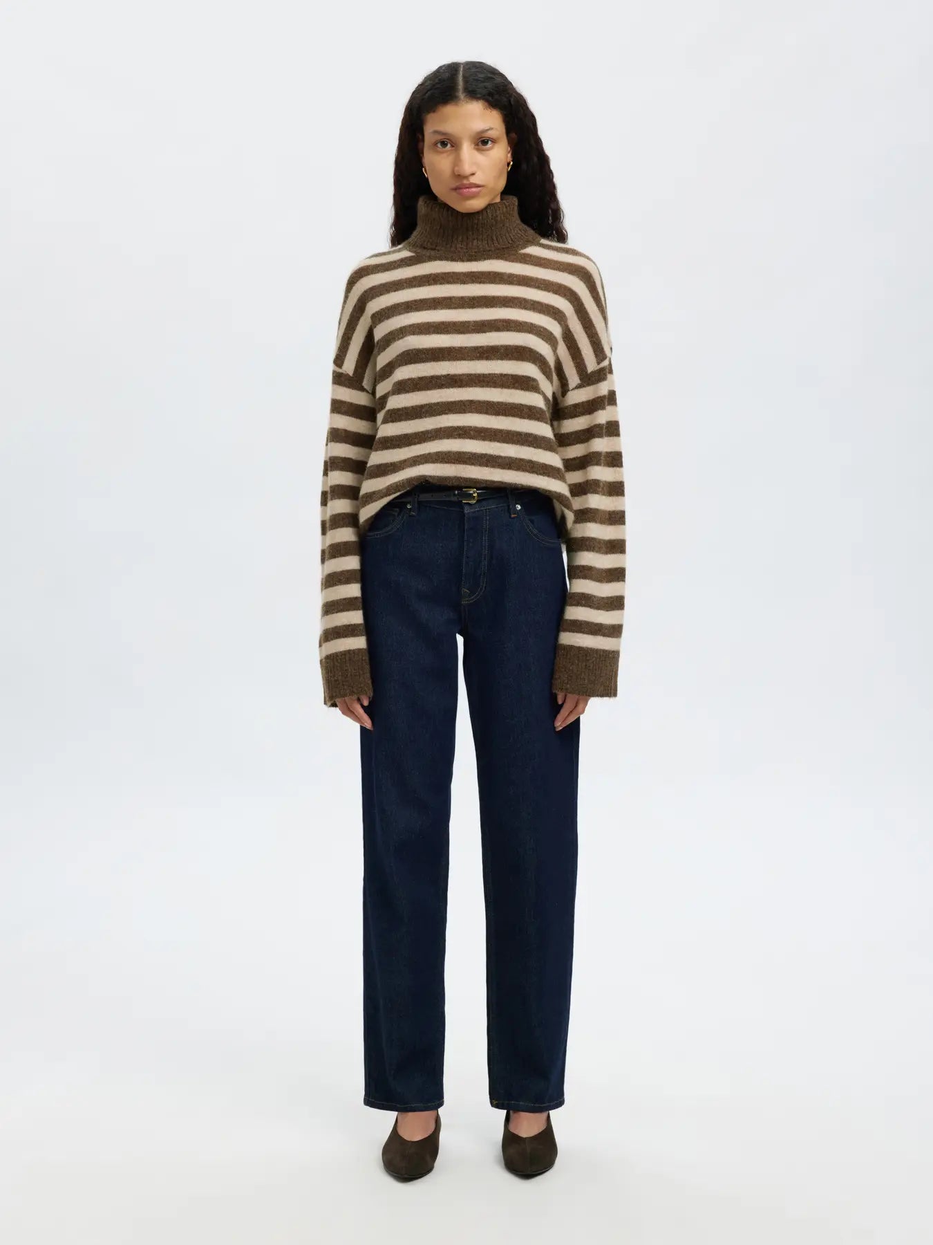 Lulu Ls Knit Roll Neck - Dachshund Birch