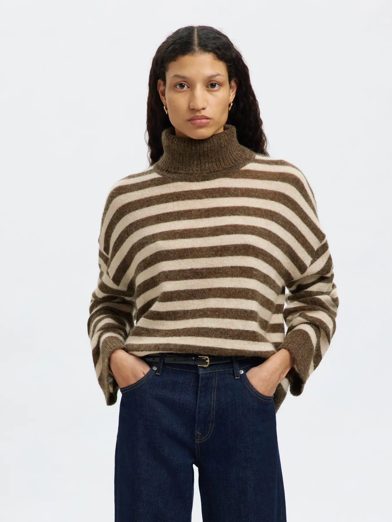 Lulu Ls Knit Roll Neck - Dachshund Birch