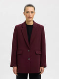 Rita Ls Relaxed Blazer - Fig Melange