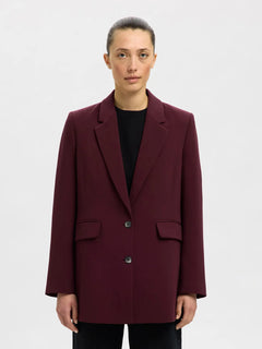 Rita Ls Relaxed Blazer - Fig Melange