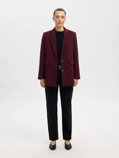 Rita Ls Relaxed Blazer - Fig Melange