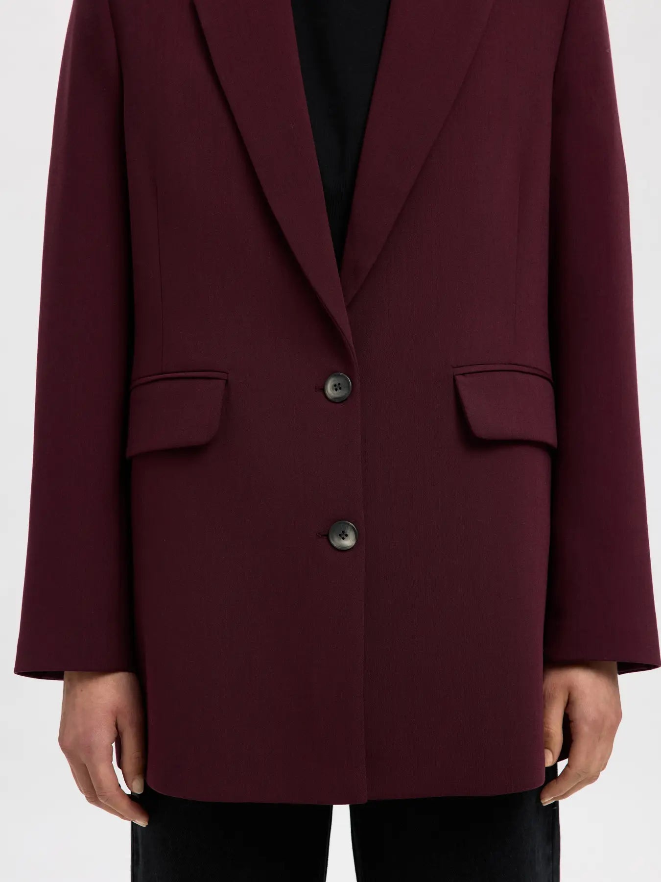 Rita Ls Relaxed Blazer - Fig Melange