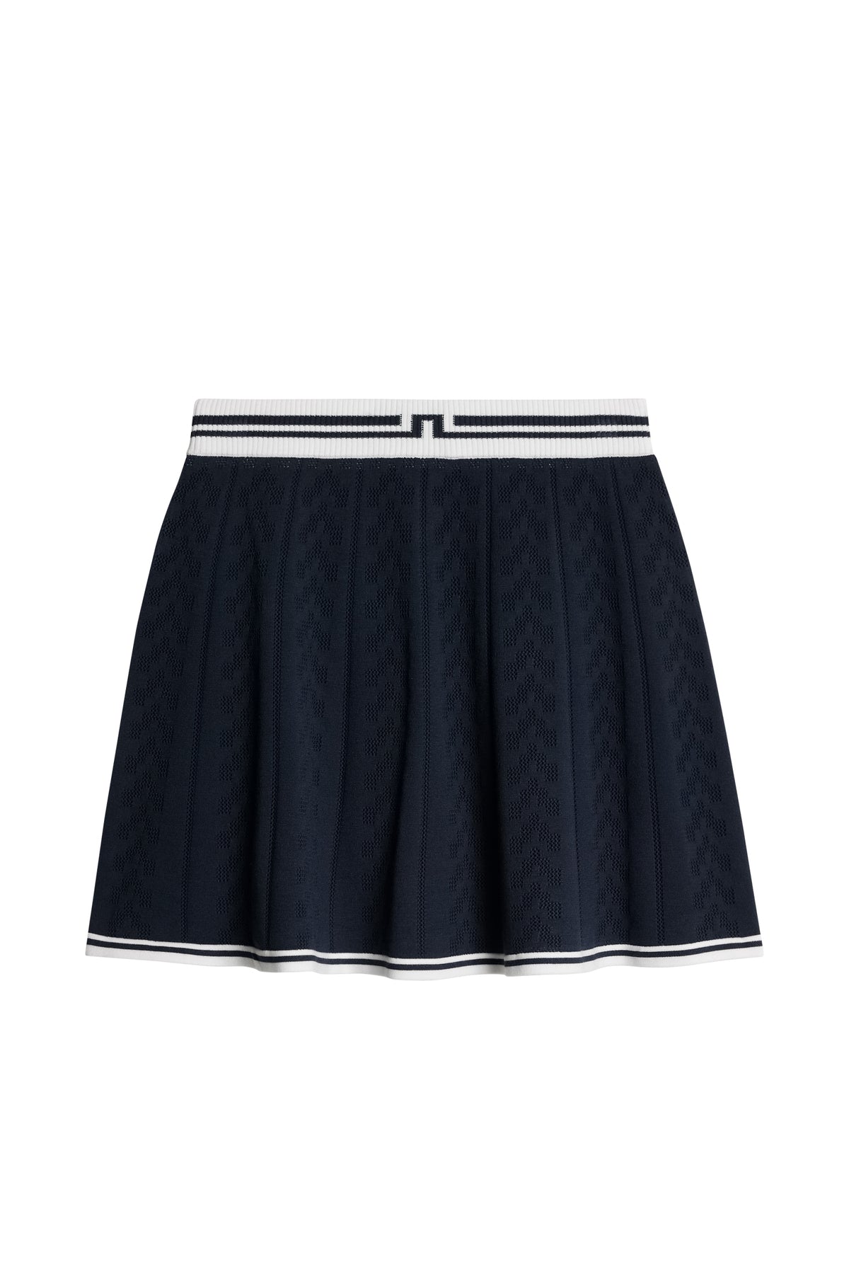 Pamela Pointelle Stickad Kjol - JL Navy