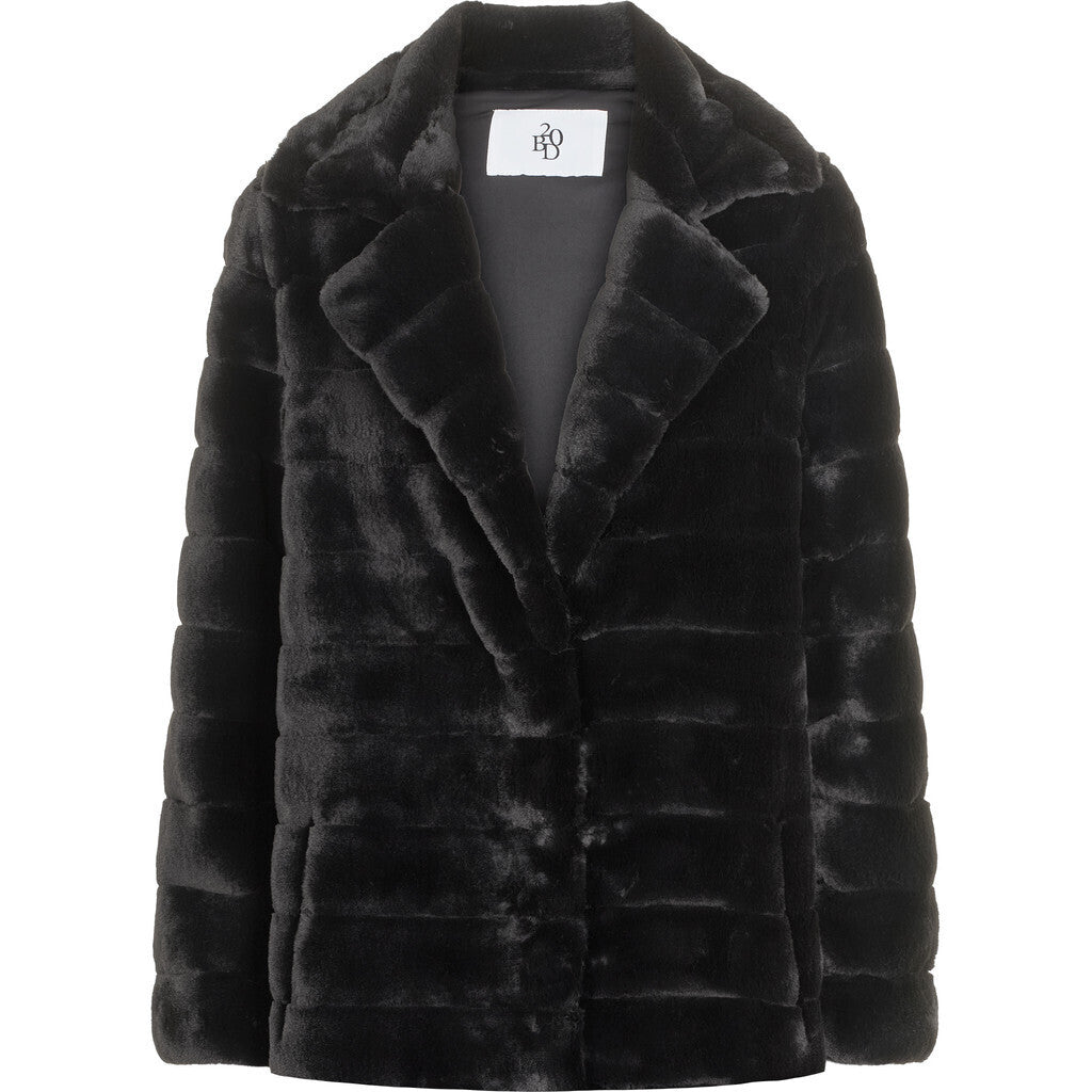 Bailey Faux Fur Coat Short - Svart