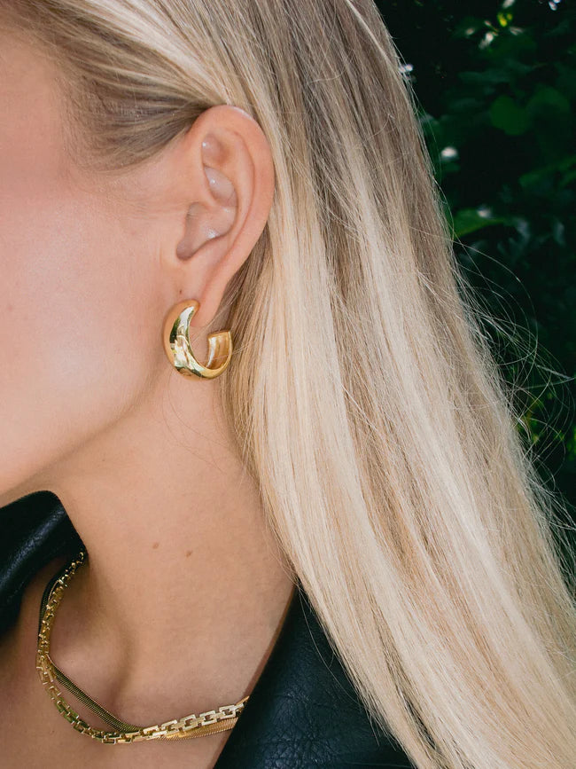 Bold Dome Hoops - Guld