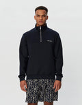 Ballier Half-Zip Track Sweatshirt - Dark Navy