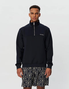Ballier Half-Zip Track Sweatshirt - Dark Navy