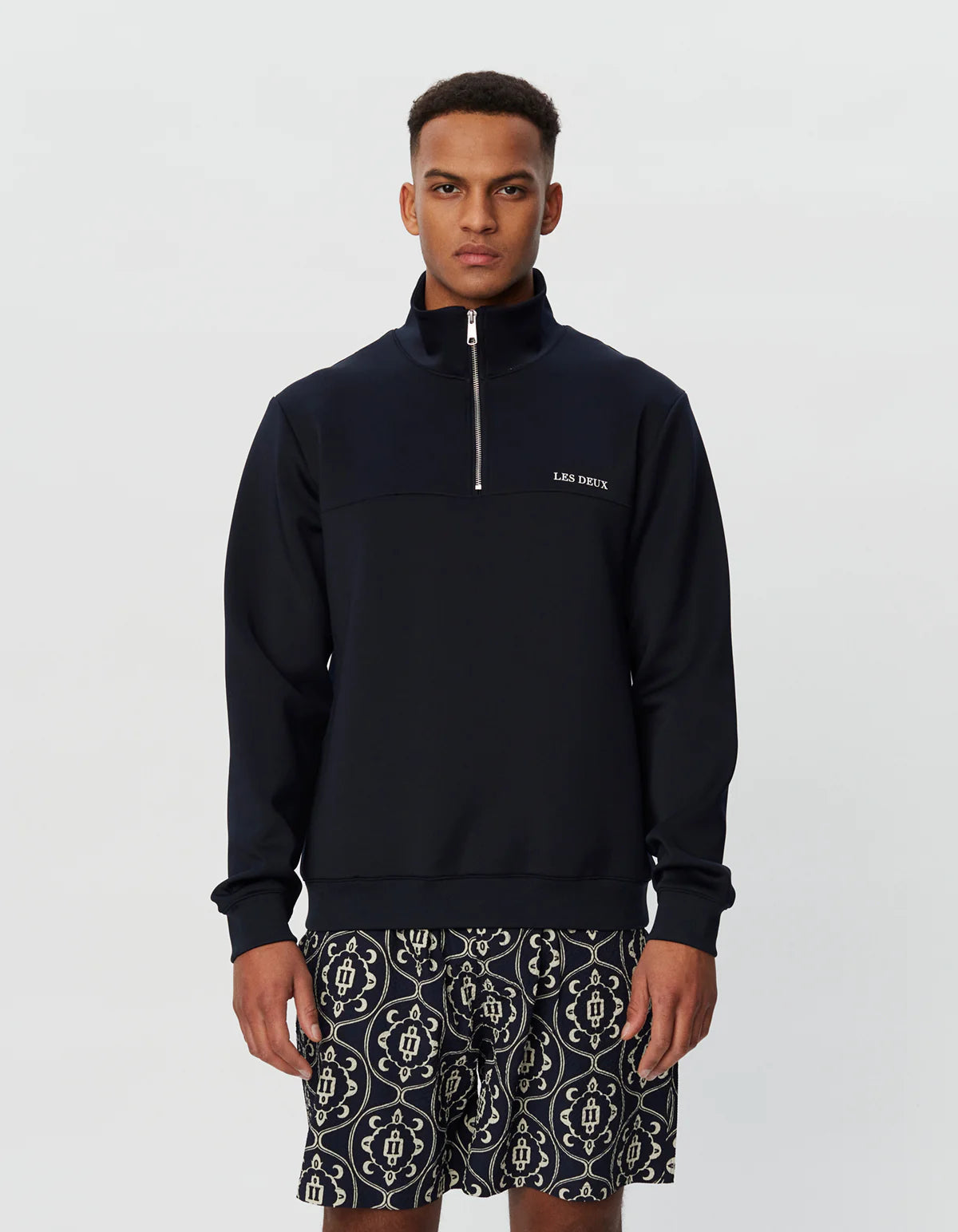 Ballier Half-Zip Track Sweatshirt - Dark Navy