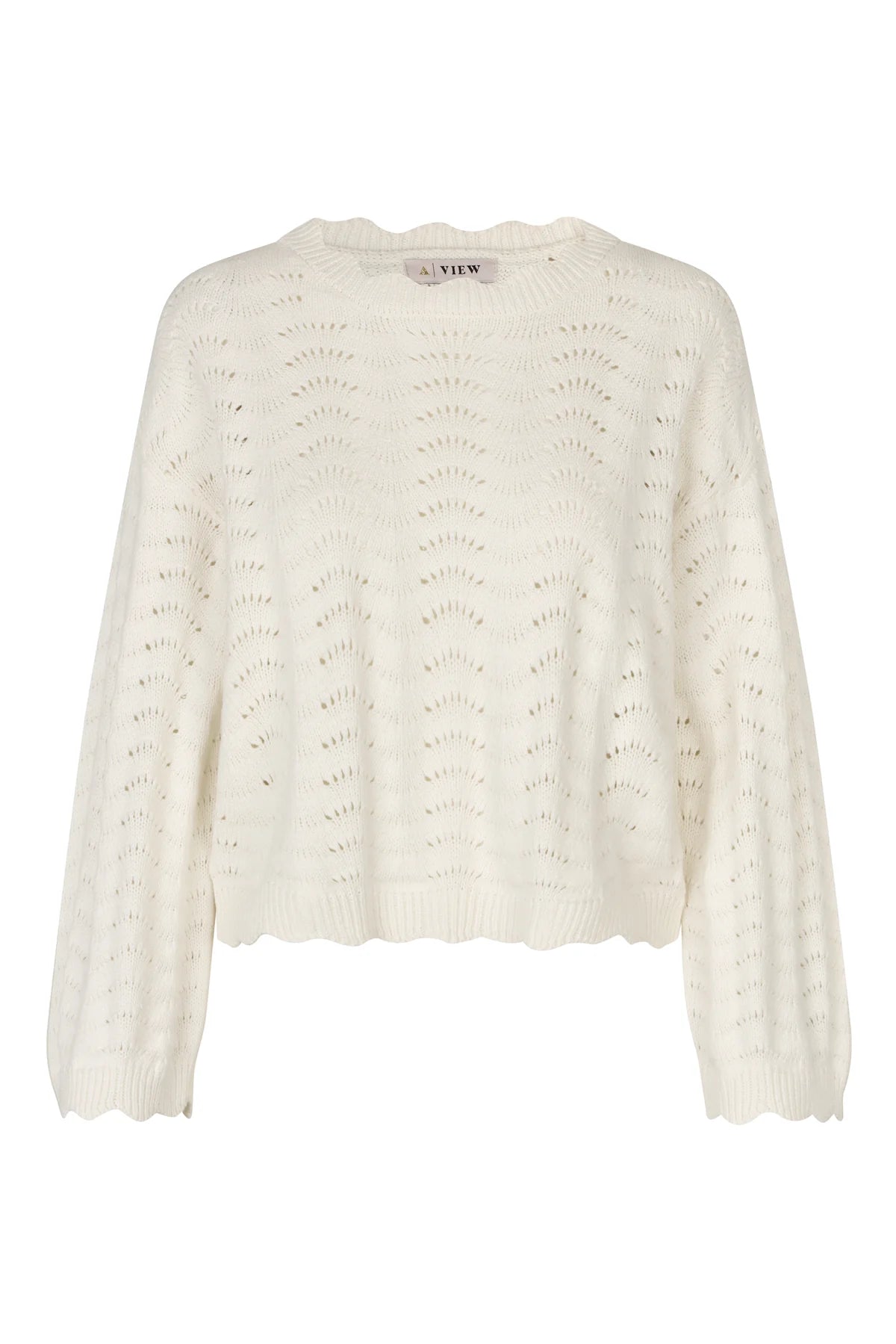 Beana Stickad Blus - Off-White