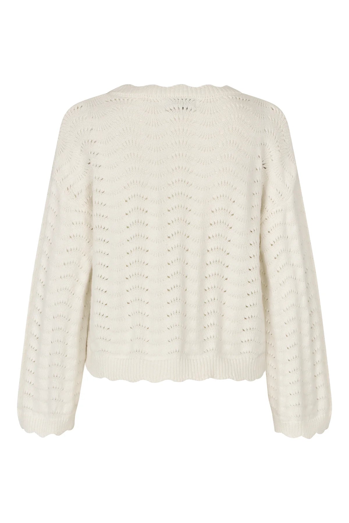 Beana Stickad Blus - Off-White