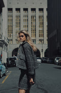 Becky Checked Jacket - Grey Mel Check