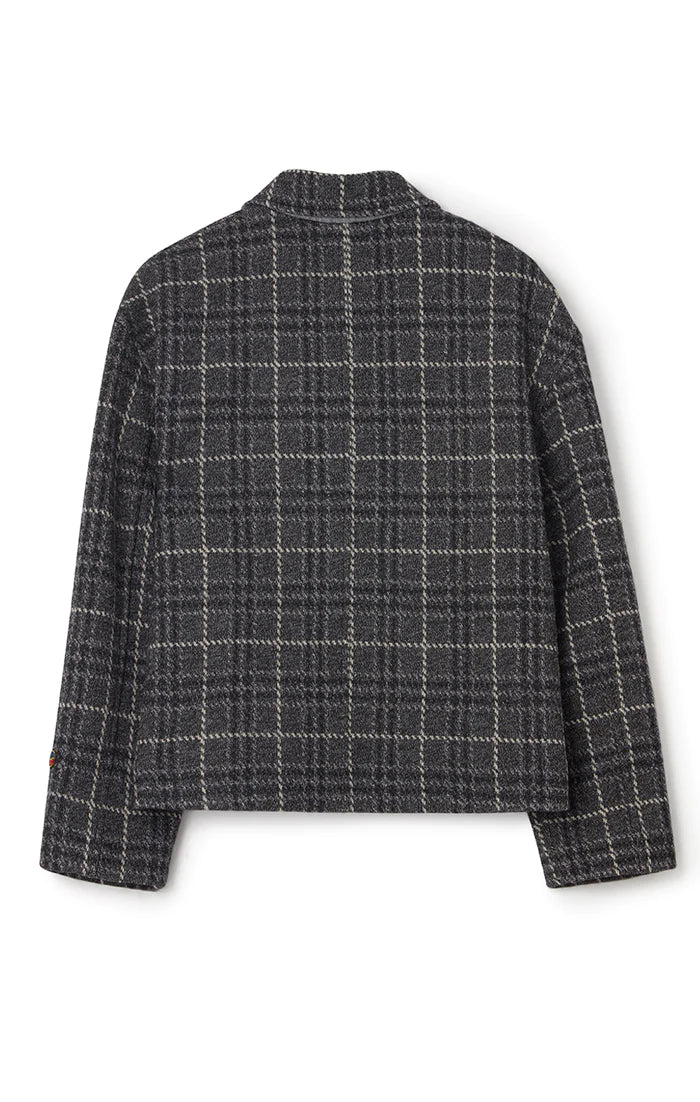 Becky Checked Jacket - Grey Mel Check