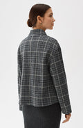 Becky Checked Jacket - Grey Mel Check