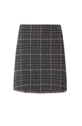 Bessie Skirt Checked - Grey Mel Check