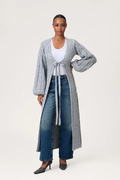 Biella Cardigan - Grey Melange