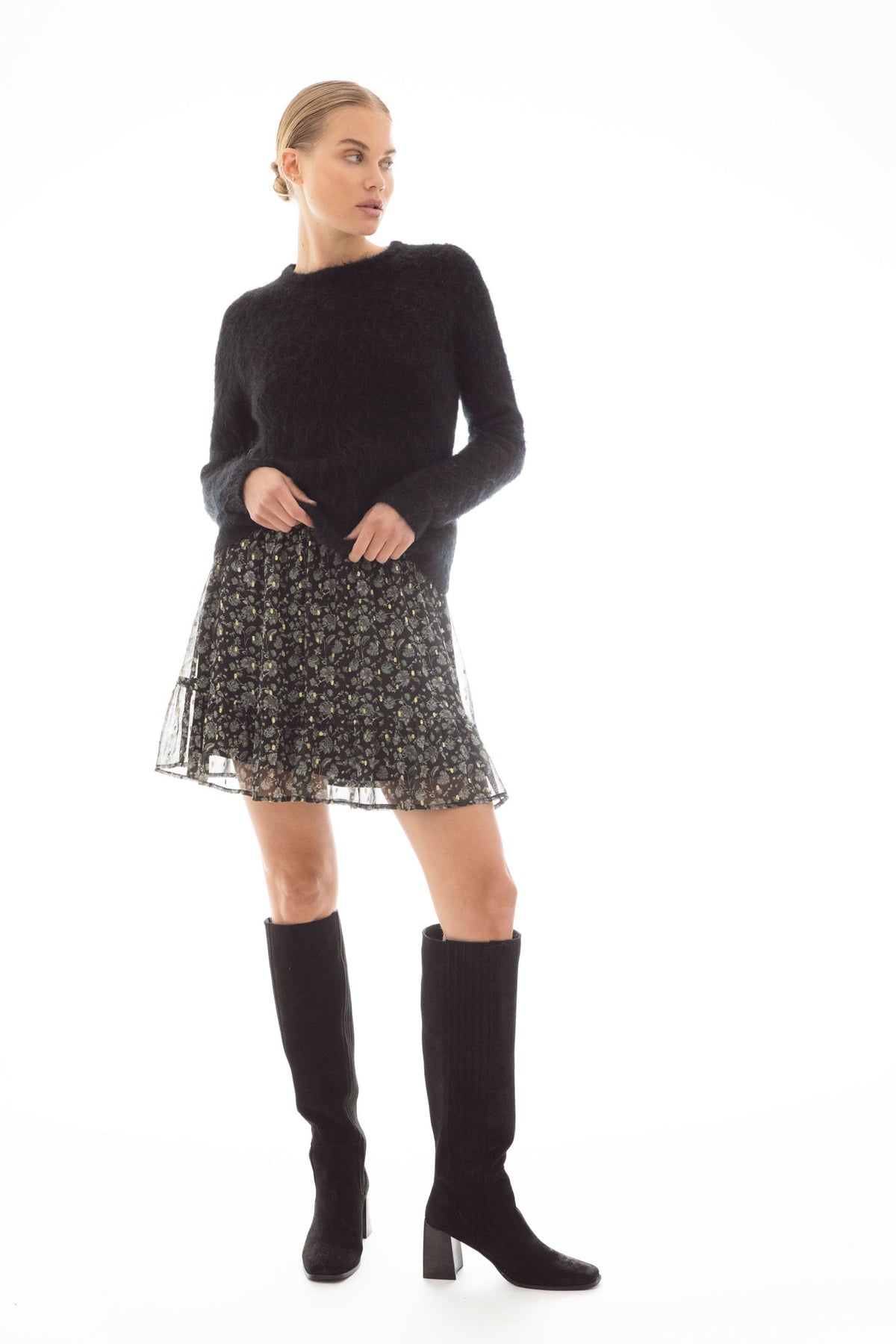Mille Skirt - Green Amber Print