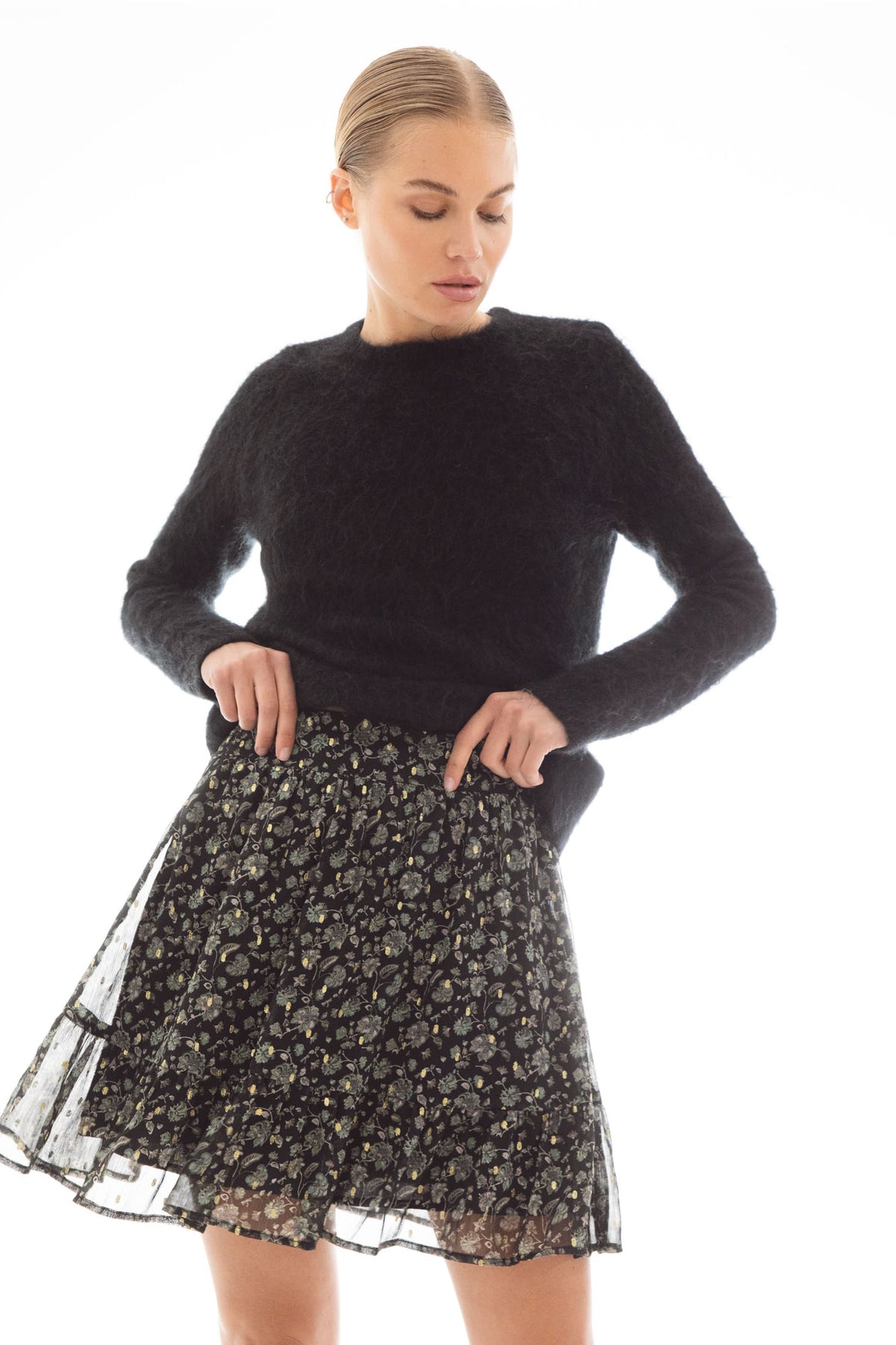 Mille Skirt - Green Amber Print