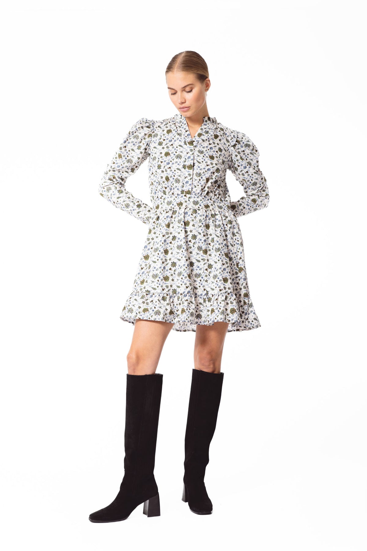 Anouk Dress - White Harvest Print
