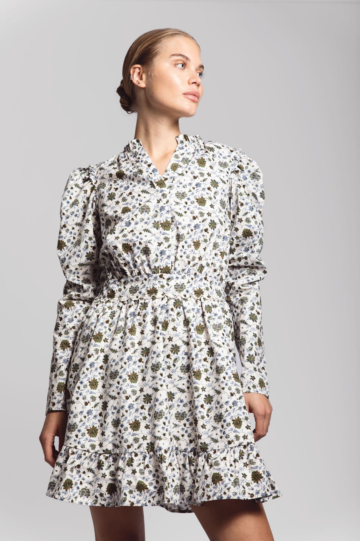 Anouk Dress - White Harvest Print