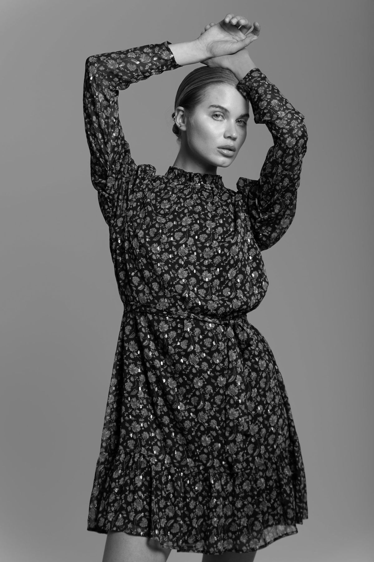 Ariel Dress - Green Amber Print
