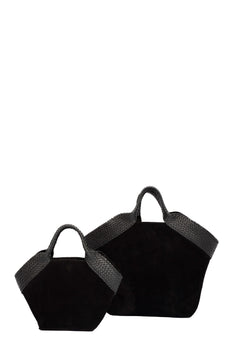 Aura Bag L - Black Suede
