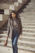 Brooklyn Blazer - Taupe Herringbone