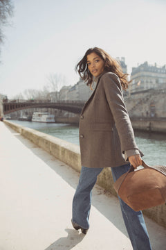 Brooklyn Blazer - Taupe Herringbone