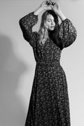 Alva Dress - Green Amber Print