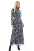 Nora Long Dress - Blue Dawn Print