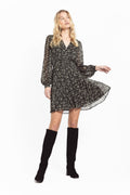 Avory Dress - Green Amber Print