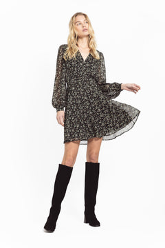Avory Dress - Green Amber Print