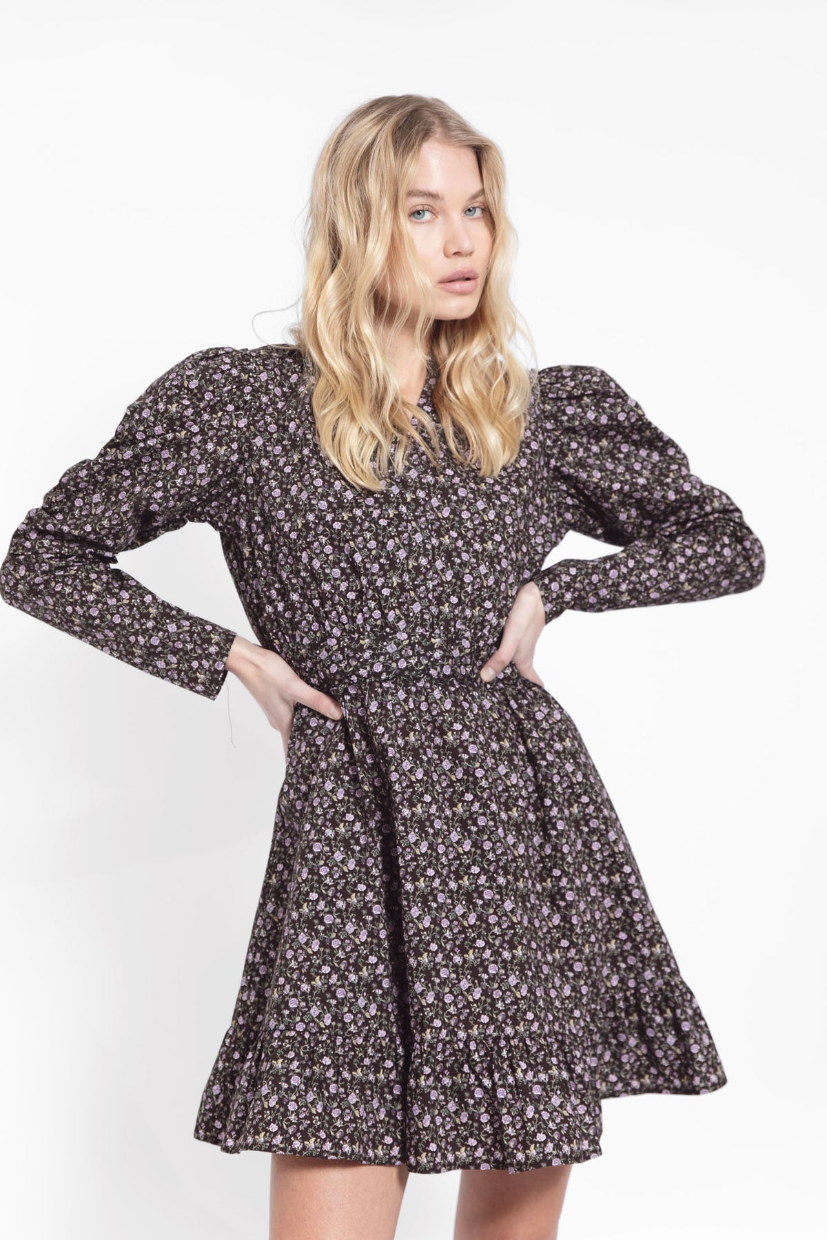 Anouk Dress - Lilac Hazel Print