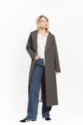 Alessandra Coat - Grey Herringbone