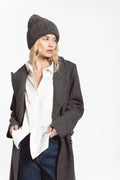 Alessandra Coat - Grey Herringbone